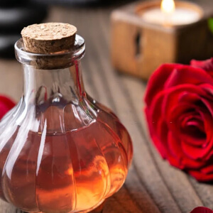 Damascena rose essential oil application